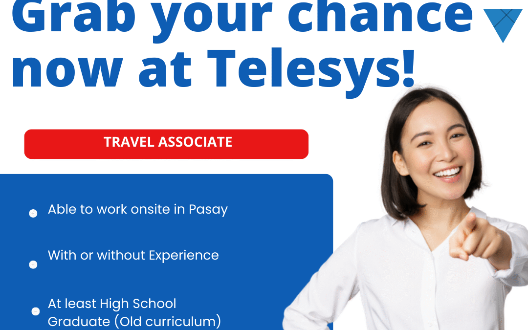 Travel Boking Agent (GDS) – Pasig – Silver City | 1-year GDS tool experience