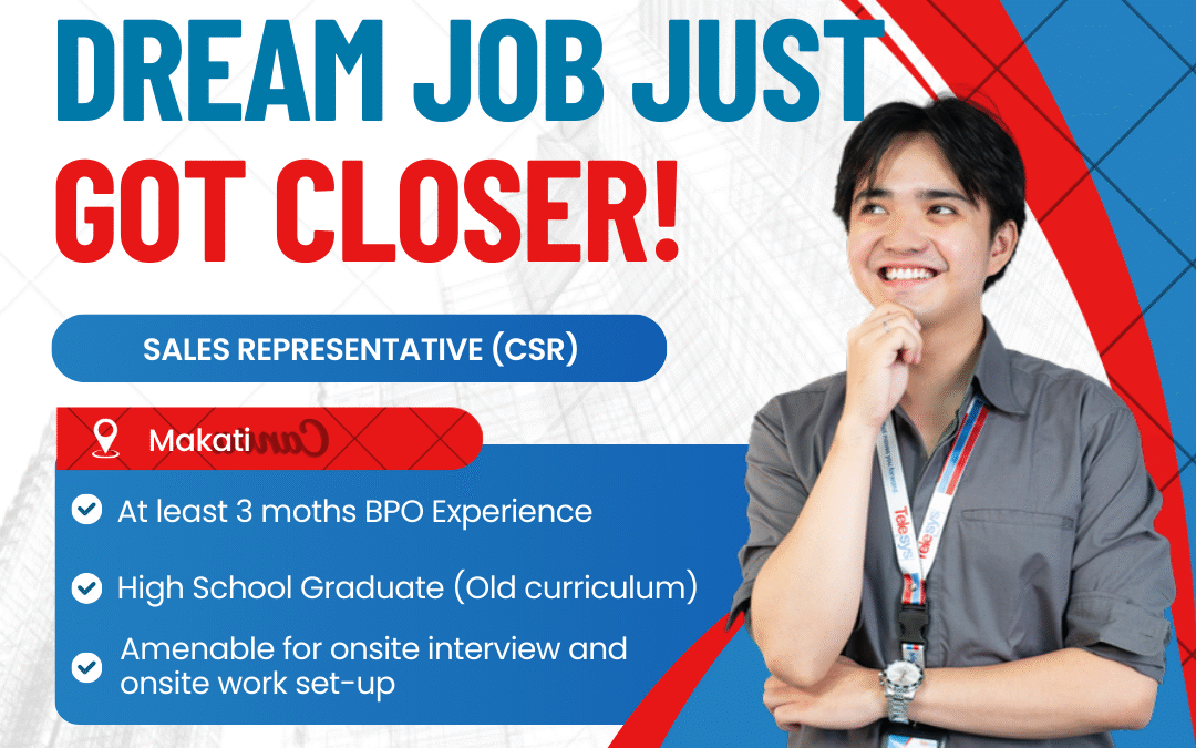 SALES REPRESENTATIVE (CSR) – MAKATI