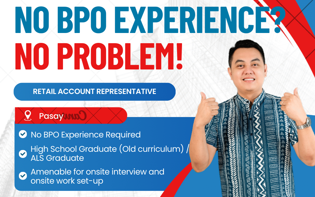 RETAIL ACCOUNT REPRESENTATIVE – PASAY